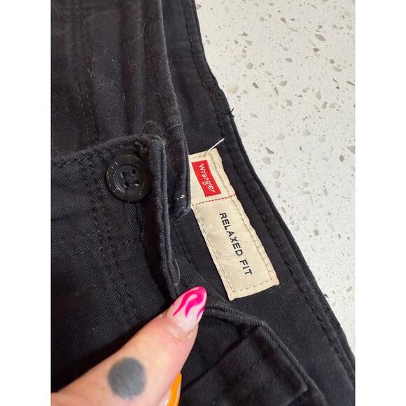 wrangler black cargo pants mens 34/30 - Picture 3 of 3